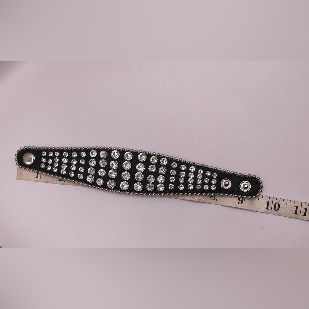 Rhinestone Encrusted Cuff Bracelet - Picture 10 of 10